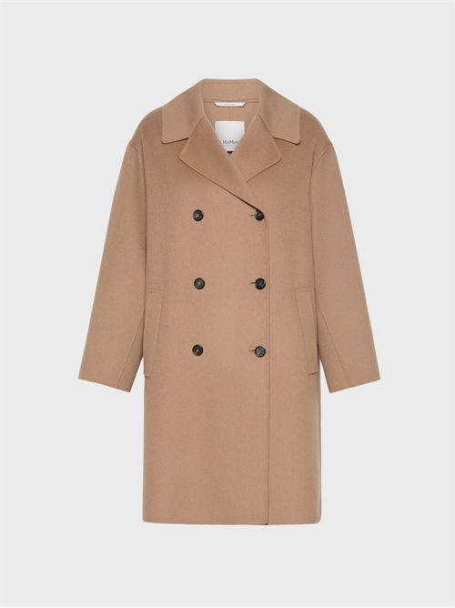 Midi double-breasted pure wool coat with curved side vents S' MAX MARA | 2629016031600045